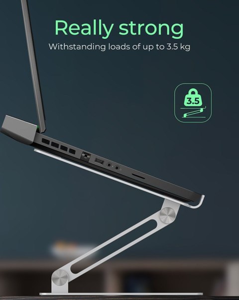 Podstawka pod laptopa ICY BOX IB-NH300 Srebrny Aluminium Silikon 43.2 cm (17") 3 kg 15 cm