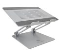 Podstawka pod laptopa ICY BOX IB-NH300 Srebrny Aluminium Silikon 43.2 cm (17") 3 kg 15 cm