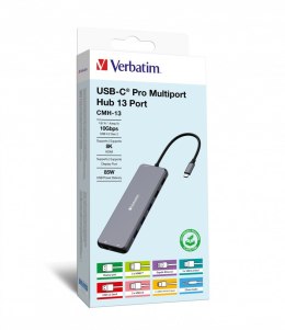 Stacja/replikator Verbatim CMH-13 USB-C (32153)