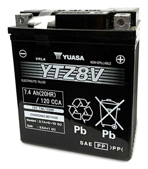Akumulator Yuasa YTZ8V AGM (Absorbed Glass Mat) 7,4 Ah 12 V 120 A Motocykl