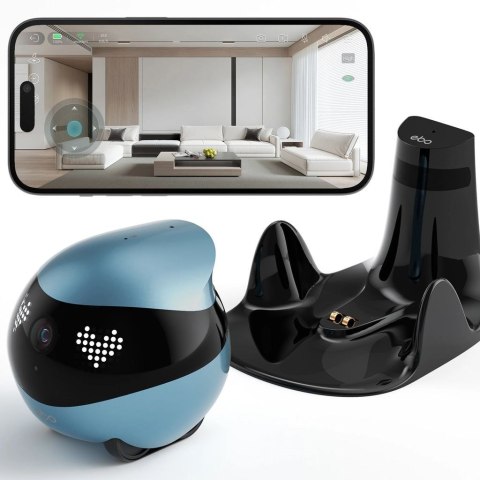Robot ENABOT Ebo AIR 2 - domowy, mobilny robot monitorujący (niebieski)