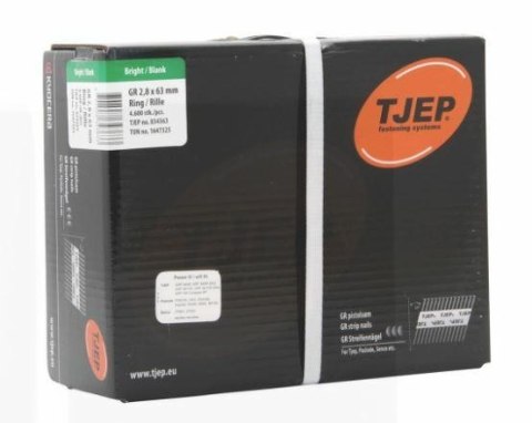 Gwoździe TJEP GR28/63 BKRI pierścieniowe 4600szt.