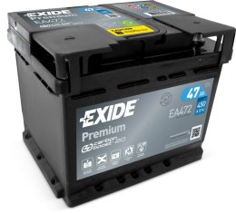 Akumulator EXIDE 12V 47Ah/450A PREMIUM (P+ en) 207x175x175 B13 - stopka o wysokości 10,5 mm (rozruchowy)