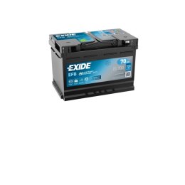 Akumulator EXIDE 12V 70Ah/760A START&STOP EFB (P+ biegun standardowy) 278x175x190 B13 - stopka o wysokości 10,5 mm (efb)