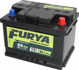 Akumulator FURYA 12V 60Ah/450A (P+ biegun standardowy) 242x175x175 B13 - stopka o wysokości 10,5 mm (rozruchowy)