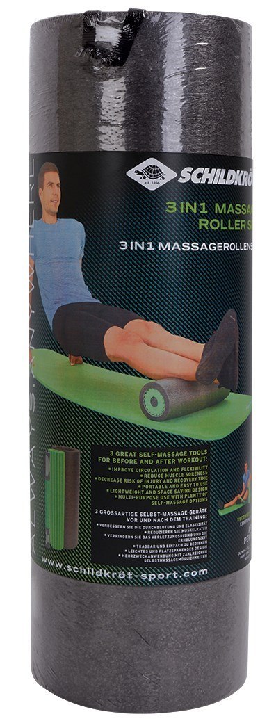 Schildkröt Fitness 3 in 1 Massage Roller Set Czarny, Zielony Pianka 1 szt.