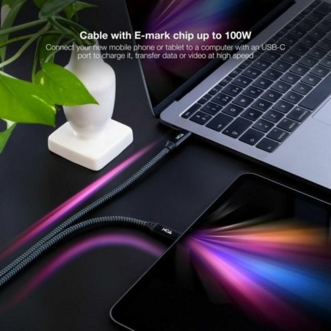 Kabel USB-C NANOCABLE 10.01.4301-COMB Czarny 1 m