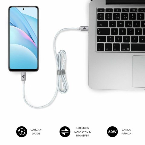 Kabel USB-C na USB-C Subblim OPTIMUS Biały 1 m