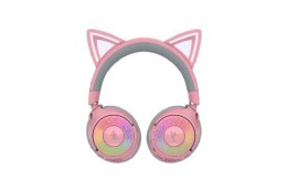 Zestaw słuchawkowy Razer Kraken Kitty V3 Pro Sieć bezprzewodowa/przewodowa Nauszne Bezprzewodowy Kwarc