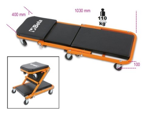 Leżanka z siedziskiem Beta 3002