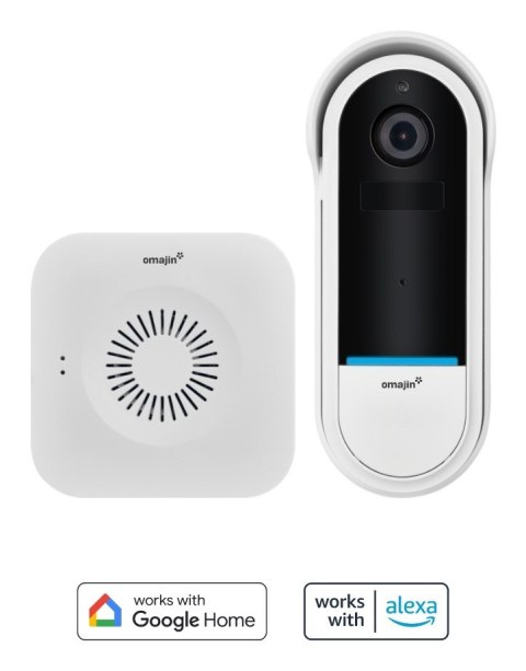 Bezprzewodowy wideodomofon OMAJIN OVD-01-EU Biały, Czarny
