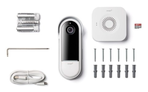 Bezprzewodowy wideodomofon OMAJIN OVD-01-EU Biały, Czarny