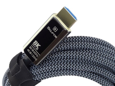 Kabel HDMI PremiumCord Ultra High Speed 2.1 światłowodowy 8K@60Hz, pozłacany 10m