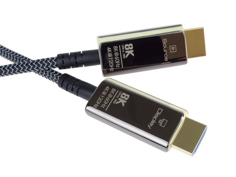 Kabel HDMI PremiumCord Ultra High Speed 2.1 światłowodowy 8K@60Hz, pozłacany 10m