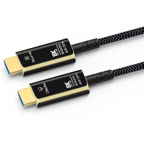 Kabel HDMI PremiumCord Ultra High Speed 2.1 światłowodowy 8K@60Hz, pozłacany 10m
