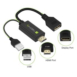 Techly ICOC HDMI-DP12A konwerter sygnału wideo 4096 x 2160 px
