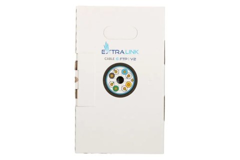 Extralink Kabel sieciowy skrętka CAT6 FTP (F/UTP) V2 Zewnętrzny 305M