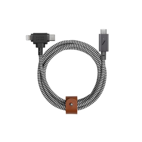 Kabel Native Union Belt Cable Duo Pro 240W USB-C - USB-C / lightning, 2,4 m (zebra)