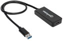 Manhattan 152259 zewnętrzna karta graficzna usb Czarny