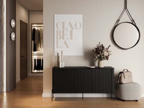 Komoda VERA 150x40x80 czarny mat