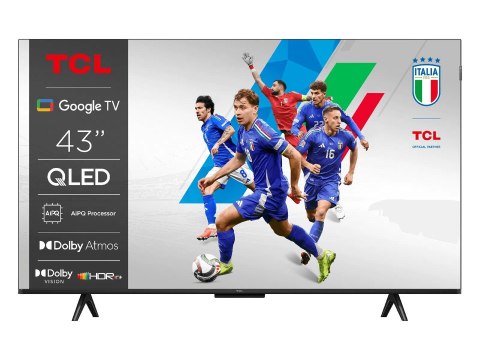 Telewizor TCL 4K QLED 43T69C 43 Telewizor Smart TV Telewizja Google TV UHD Czarny