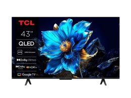 Telewizor TCL 4K QLED 43T69C 43 Telewizor Smart TV Telewizja Google TV UHD Czarny