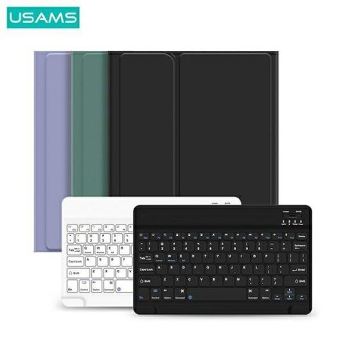 USAMS Etui Winro z klawiaturą iPad Pro11" fioletowe etui-biała klawiatura/purple cover-white keyboard IP011YRXX03 (US-BH645)