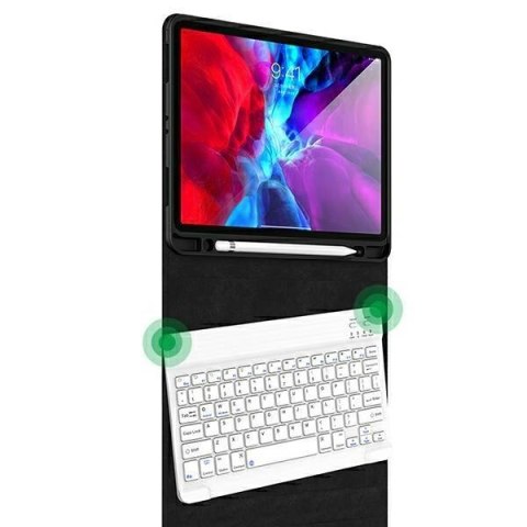 USAMS Etui Winro z klawiaturą iPad Pro11" fioletowe etui-biała klawiatura/purple cover-white keyboard IP011YRXX03 (US-BH645)