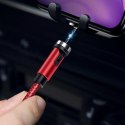 USAMS Kabel magnetyczny U59 lightning2.1A Fast Charge 1m pleciony czerwony/red SJ472USB02 (US-SJ472) regulowany kąt