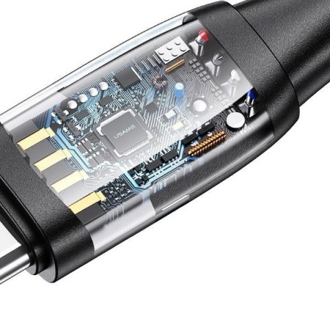 USAMS Kabel U85 2xUSB-C/USB-A1,2m 100W PD Fast Charge czarny/black SJ654USB01 (US-SJ654)