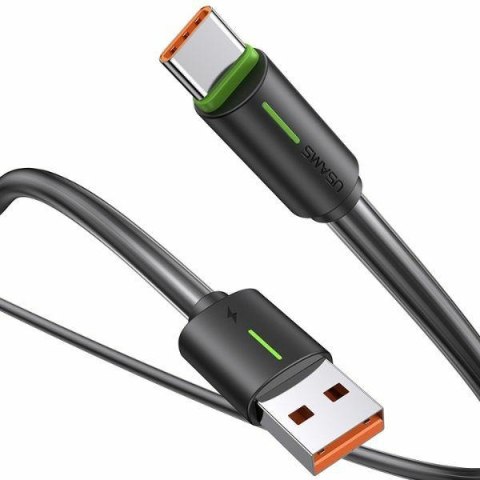 USAMS Kabel USB-C 3A YU Series 1mUSB-C/USB-A czarny/black SJ732USB01 (US-SJ732 )