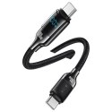 USAMS Kabel USB-C na USB-C 100W 1,2m Digital Display Zinc Alloy Fast Charging Data Cable HX Series SJ742USB01 (US-SJ742) cza
