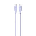 USAMS Kabel USB-C na USB-C 100W 1,2mPort Display Fast Charging Lithe Series purpurowy/purple SJ567USB03 (US-SJ567)