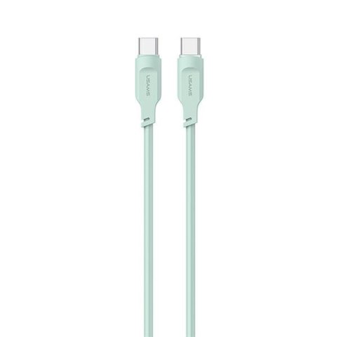 USAMS Kabel USB-C na USB-C 100W 1,2mPort Display Fast Charging Lithe Series zielony/green SJ567USB04 (US-SJ567)