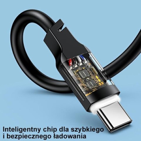 USAMS Kabel USB-C na USB-C 100W 1,2mPort Display Fast Charging Lithe Series zielony/green SJ567USB04 (US-SJ567)