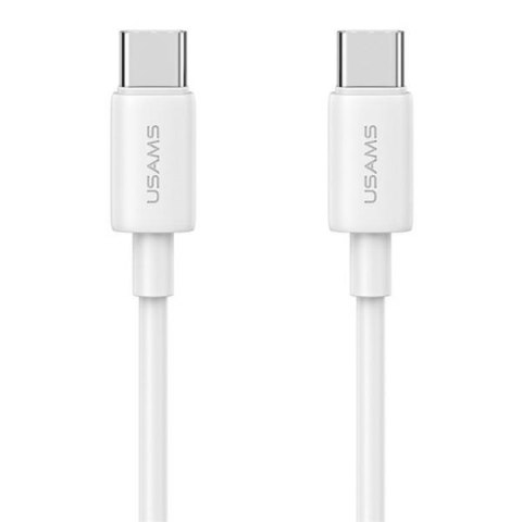 USAMS Kabel USB-C na USB-C 60W 1mFast Charging YD Series biały/white SJ711USB02 (US-SJ711)