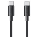 USAMS Kabel USB-C na USB-C 60W 1mFast Charging YD Series czarny/black SJ711USB01(US-SJ711)