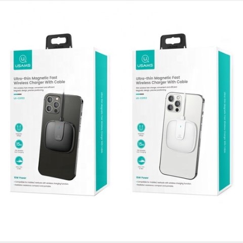 USAMS Ład. indukcyjna US-CD153 magnetic15W iPhone 12 series czarny/black CD153DZ01