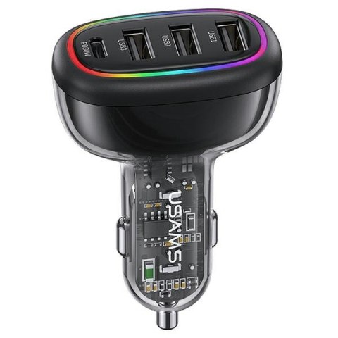 USAMS Ład. sam. 1xUSB-C 3xUSB-A C34 48W3A+C PD Fast Charge czarny/black CC170CC01 (US-CC170)