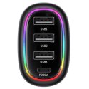 USAMS Ład. sam. 1xUSB-C 3xUSB-A C34 48W3A+C PD Fast Charge czarny/black CC170CC01 (US-CC170)