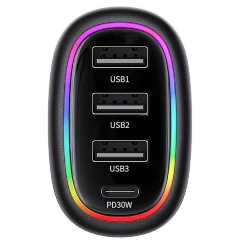 USAMS Ład. sam. 1xUSB-C 3xUSB-A C34 48W3A+C PD Fast Charge czarny/black CC170CC01 (US-CC170)