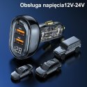 USAMS Ład. sam. 2xUSB+1xUSB-C 125WFast Charge transparent black CC158CC01 (US-CC158)