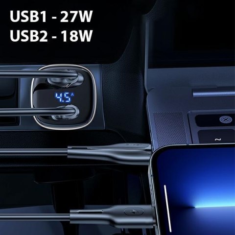 USAMS Ład. sam. C29 45W 2xUSB-AFast Charge jasno złoty/light gold CC154CC01(US-CC154)