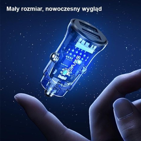 USAMS Ład. sam. C31 3A 2xUSB-AFast Charge czarny/black CC162CC01(US-CC162)
