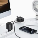 USAMS Ład. siec. 1xUSB-C ze zwijanymkablem USB-C Retractable PD+QC 20W Gan Fast Charging czarny/black YC Series CC233TC01 (US-CC