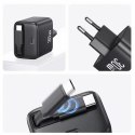 USAMS Ład. siec. 1xUSB-C ze zwijanymkablem USB-C Retractable PD+QC 30W Gan Fast Charging biały/white YC Series CC241TC02 (US-CC2