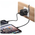 USAMS Ład. siec. 1xUSB-C ze zwijanymkablem USB-C Retractable PD+QC 30W Gan Fast Charging czarny/black YC Series CC241TC01 (US-CC