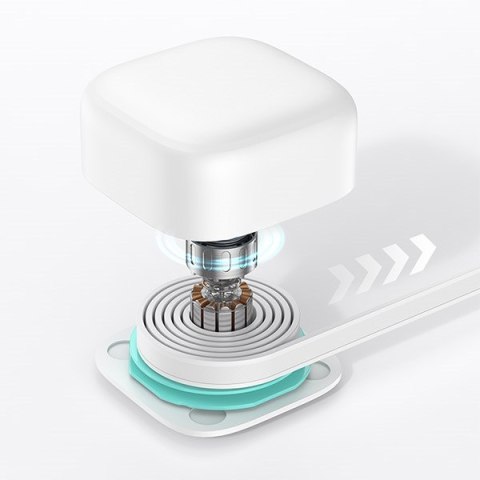 USAMS Ład. siec. 1xUSB-C ze zwijanymkablem USB-C Retractable PD+QC 35W Gan Fast Charging biały/white XMF Series CC202TC02 (US-CC