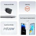 USAMS Ład. siec. 2xUSB-C T54 GaN 40W(only head) PD Fast Charging biały/white CC172TC02 (US-CC172)