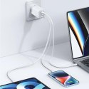 USAMS Ład. siec. 2xUSB-C+1xUSB 65W(only head) GaN PD3.0 +QC3.0 Fast Charging czarny/black Sandru Series CC180TC01 (US-CC180)